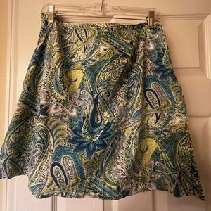 Kim Rogers Fun Summer Skort Blue Green